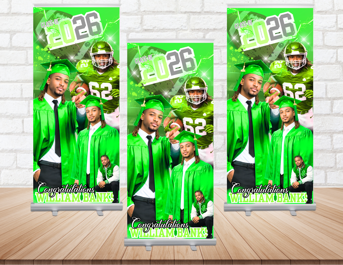 Personalized Graduation Retractable Banner | Custom Photo Class of 2026 Graduation Banner