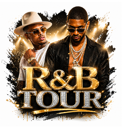 R&B Tour 2026 Rhinestone Jersey | Usher & Chris Brown Concert Jersey