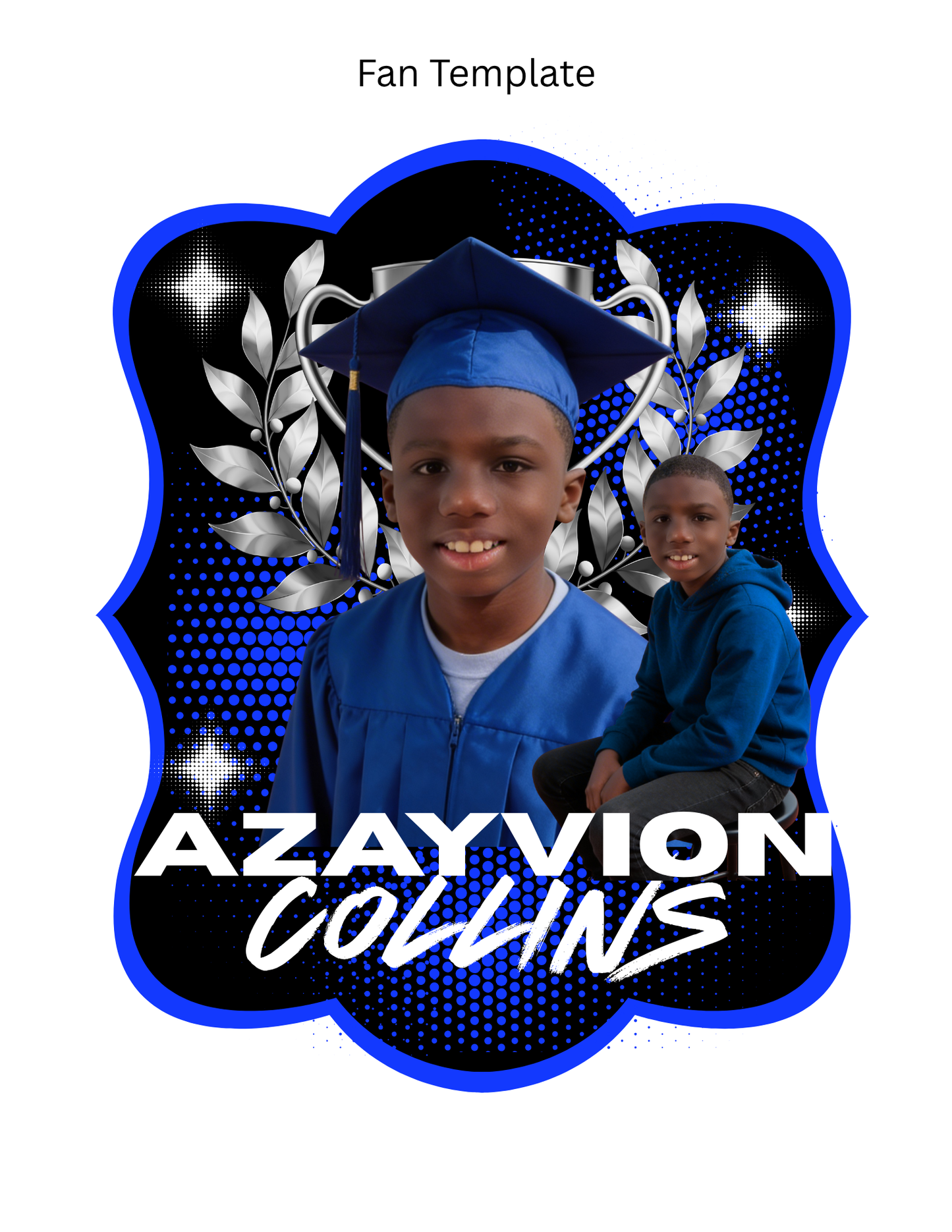 All-Star Blue Graduation Bundle | Class of 2026 Graduation Party Templates (Editable Canva-Pro Kit)