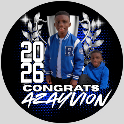 All-Star Blue Graduation Bundle | Class of 2026 Graduation Party Templates (Editable Canva-Pro Kit)