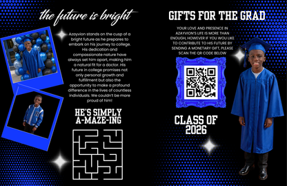 All-Star Blue Graduation Bundle | Class of 2026 Graduation Party Templates (Editable Canva-Pro Kit)