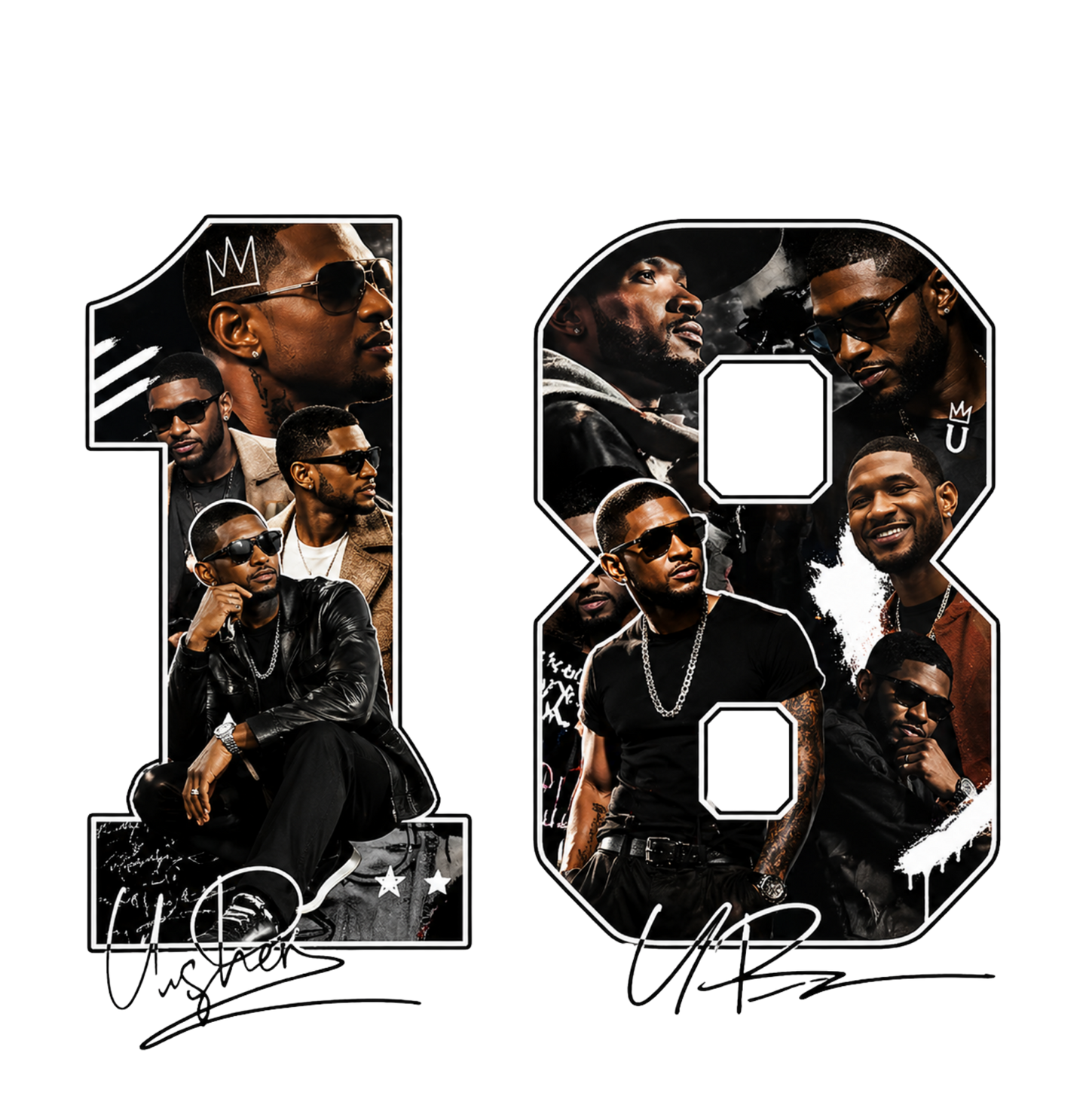 R&B Tour 2026 Rhinestone Jersey | Usher & Chris Brown Concert Jersey