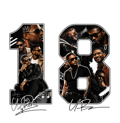 R&B Tour 2026 Rhinestone Jersey | Usher & Chris Brown Concert Jersey