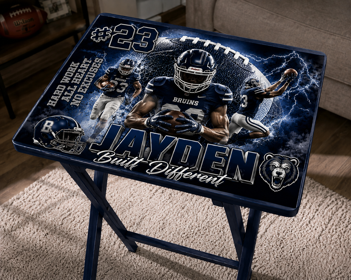 Custom Personalized Folding Tray Table | Photo, Sports & Memorial Designs