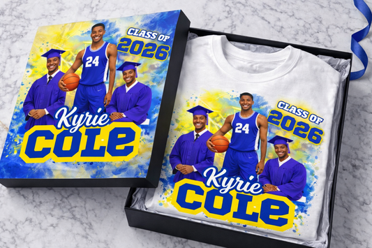 Custom Graduation T-Shirt Class of 2026 | Personalized Senior Shirt | Photo Grad Shirt | Custom Graduate Gift | Senior Night Shirt