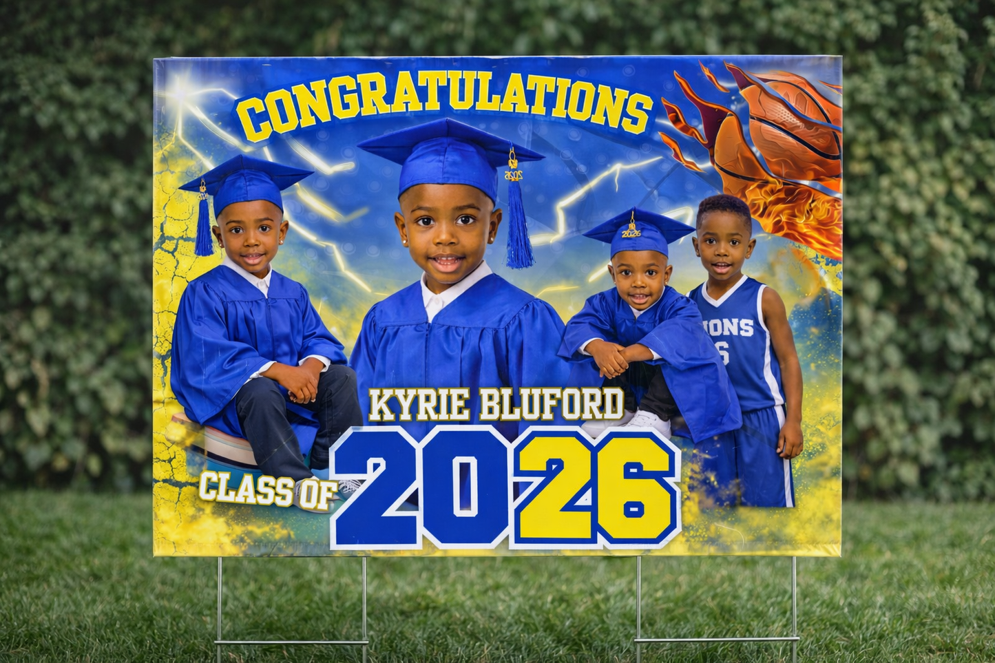 Celebrate Your Graduate Yard Sign – Personalized Class of 2026 Photo Yard Sign