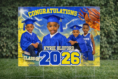 Celebrate Your Graduate Yard Sign – Personalized Class of 2026 Photo Yard Sign