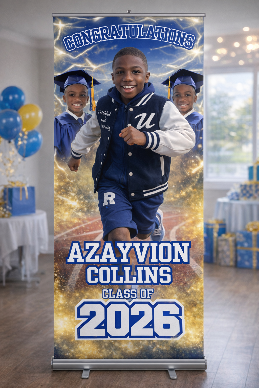 Personalized Graduation Retractable Banner | Custom Photo Class of 2026 Graduation Banner