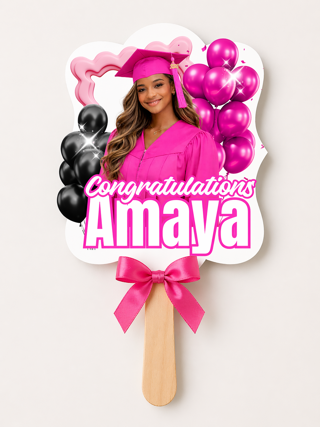 Personalized Graduation Fan | Class of 2026 Custom Grad Photo Fan