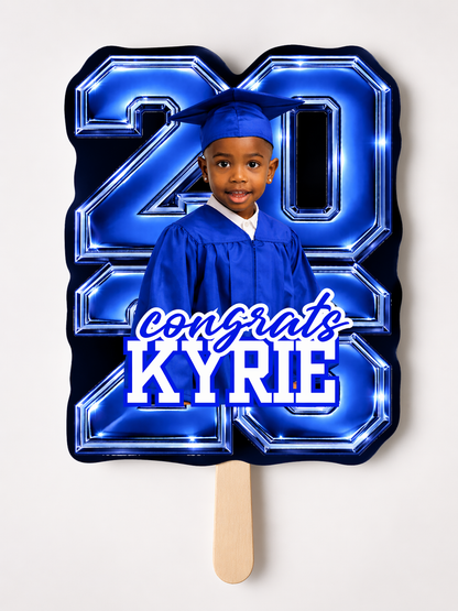 Personalized Graduation Fan | Class of 2026 Custom Grad Photo Fan