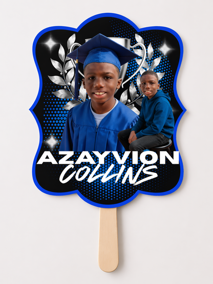 Personalized Graduation Fan | Class of 2026 Custom Grad Photo Fan