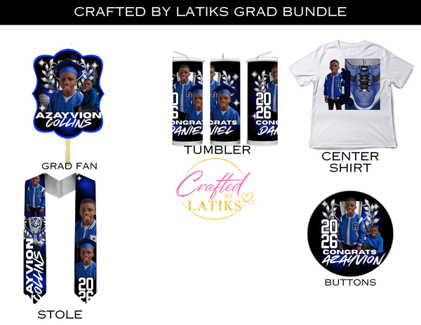 Essential Graduation Bundle 2026 | Custom Shirt, Fan & Button Set (Matching Grad Collection)