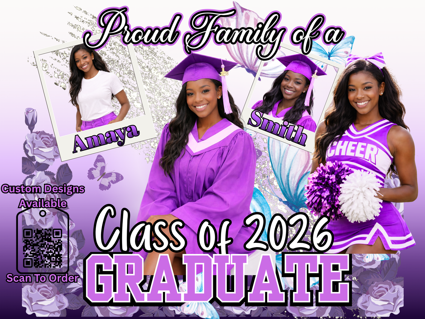 Celebrate Your Graduate Yard Sign – Personalized Class of 2026 Photo Yard Sign