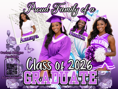 Celebrate Your Graduate Yard Sign – Personalized Class of 2026 Photo Yard Sign