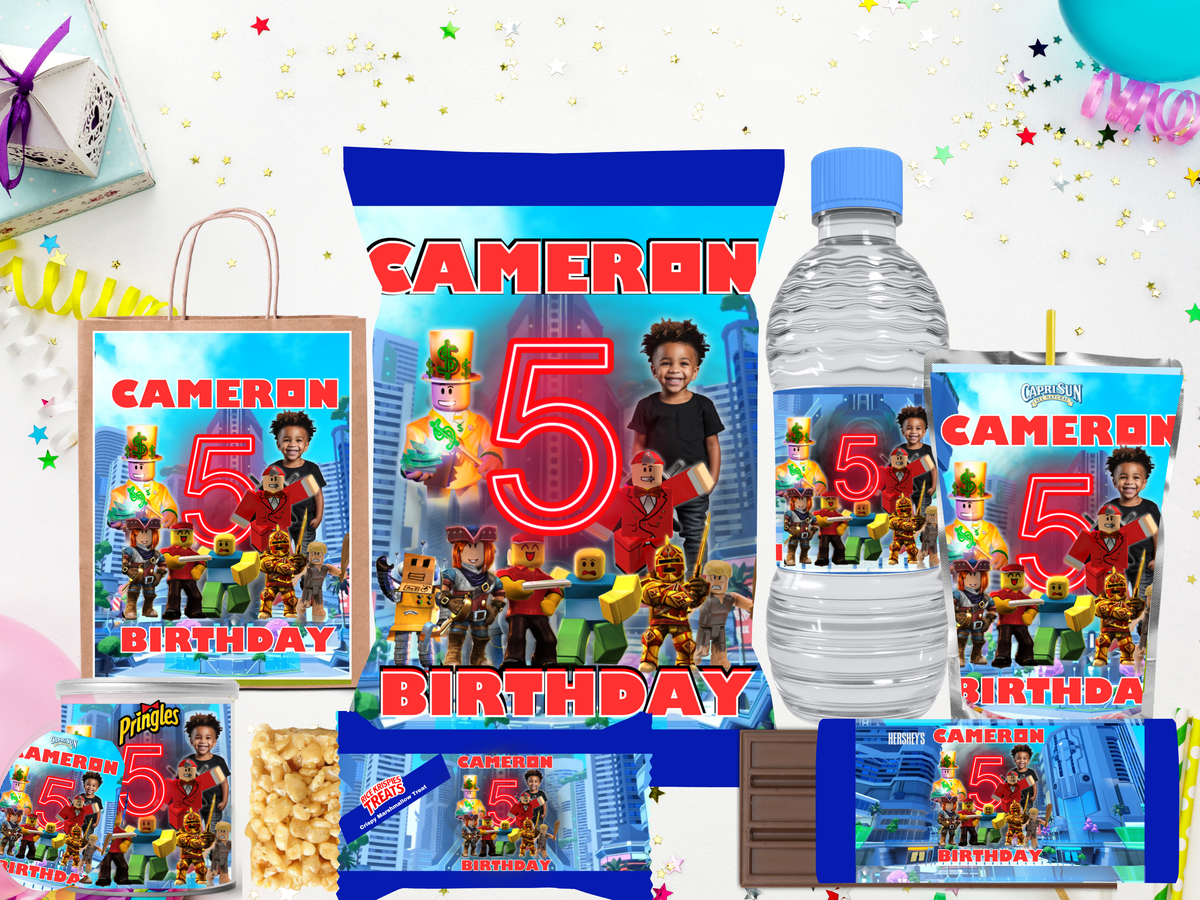 Custom Party Favors | Personalized Chip Bags, Water Labels & Gift Sets | Character sets