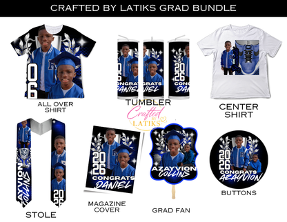 Essential Graduation Bundle 2026 | Custom Shirt, Fan & Button Set (Matching Grad Collection)