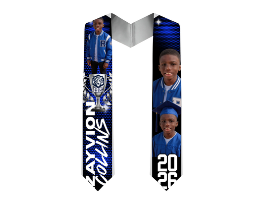 Premium Graduation Stole – Custom Photo, Name & School Design