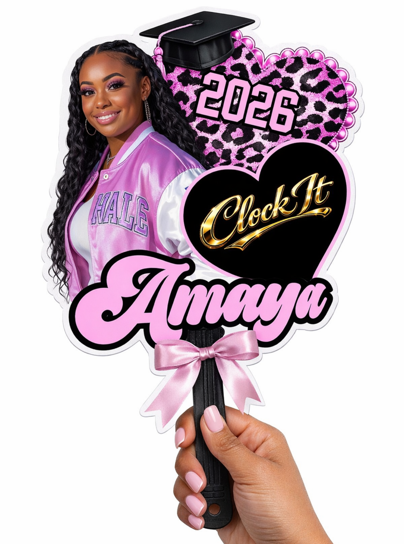 Personalized Graduation Fan | Class of 2026 Custom Grad Photo Fan