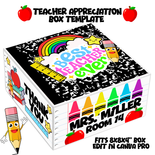 Personalized Teacher Gift Box – Custom Name & Room Number