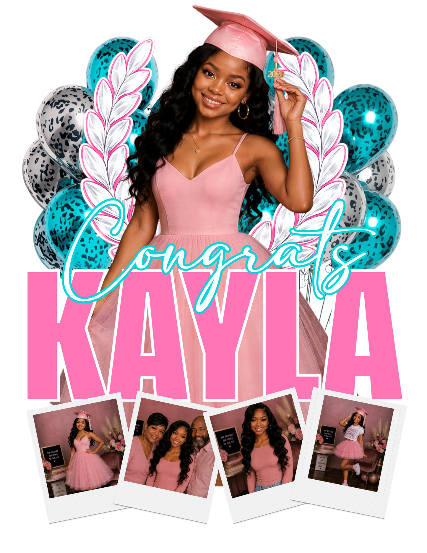 Personalized Graduation Fan | Class of 2026 Custom Grad Photo Fan