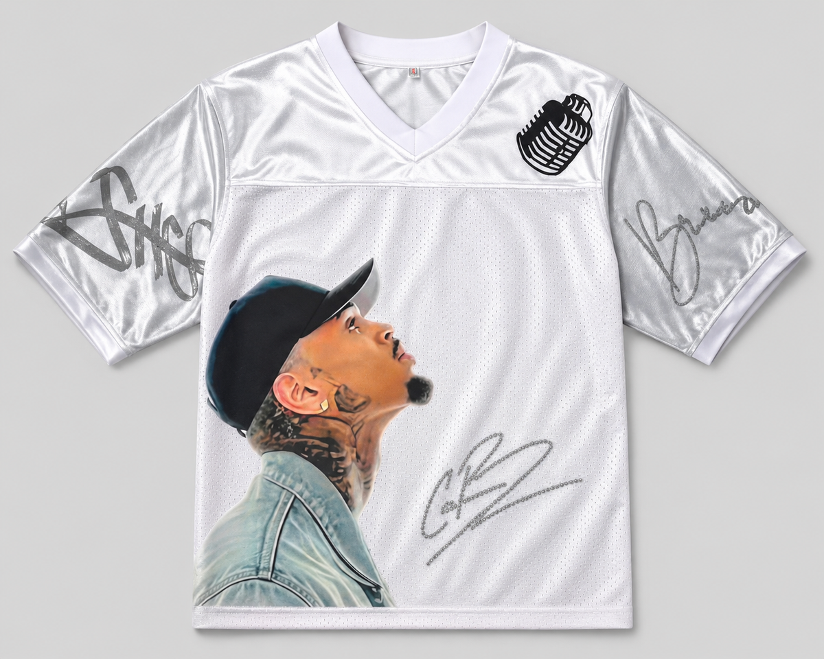 R&B Tour 2026 Rhinestone Jersey | Usher & Chris Brown Concert Jersey