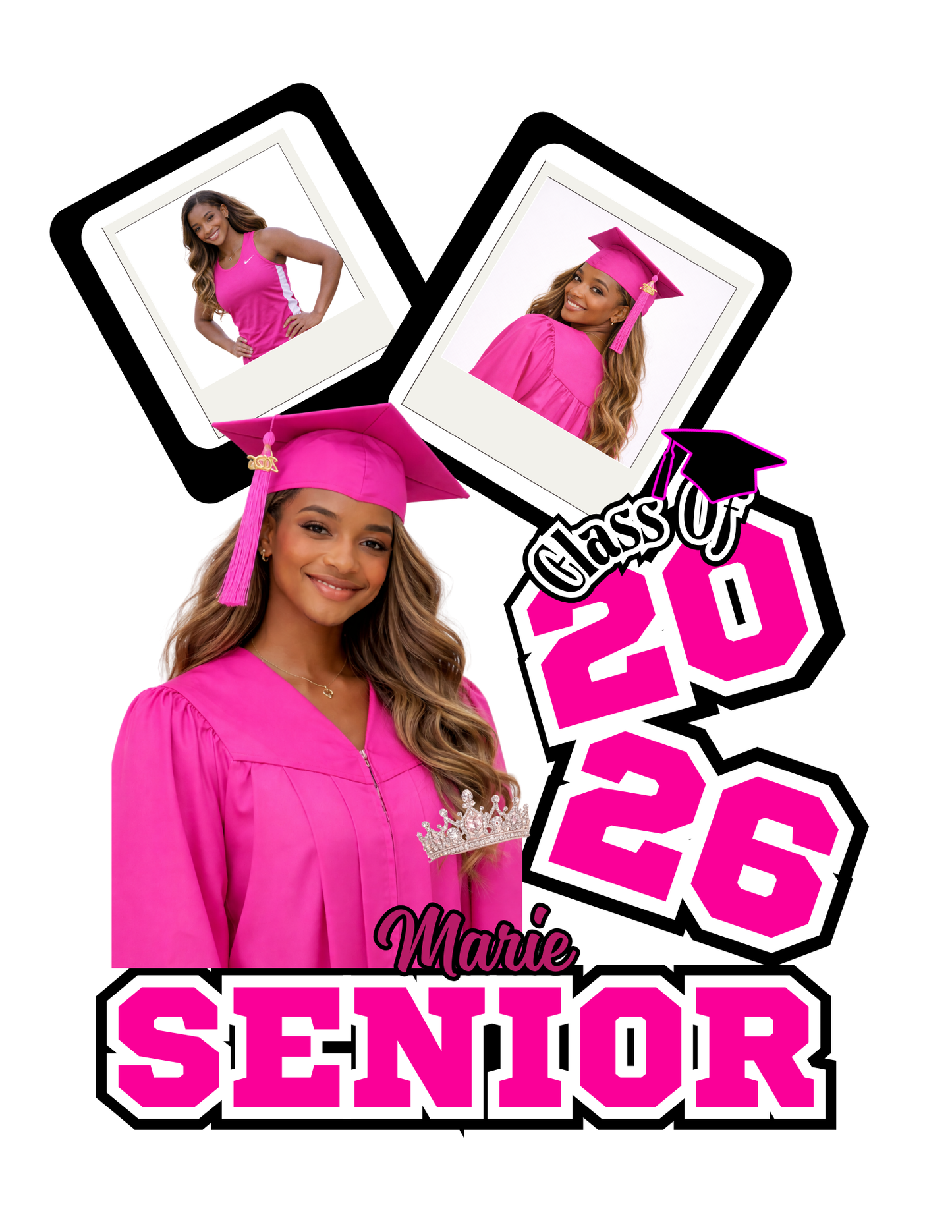Personalized Graduation Fan | Class of 2026 Custom Grad Photo Fan