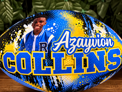 Custom Football & Basketball with Photo | Personalized Sports Keepsake & Senior Night Gift