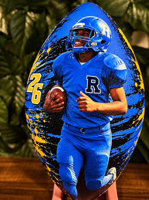 Custom Football & Basketball with Photo | Personalized Sports Keepsake & Senior Night Gift