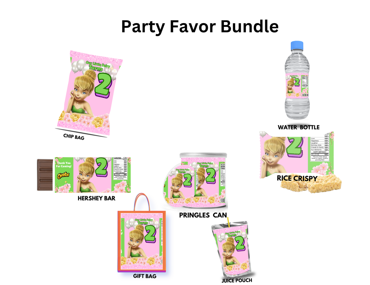 Custom Party Favors | Personalized Chip Bags, Water Labels & Gift Sets | Character sets