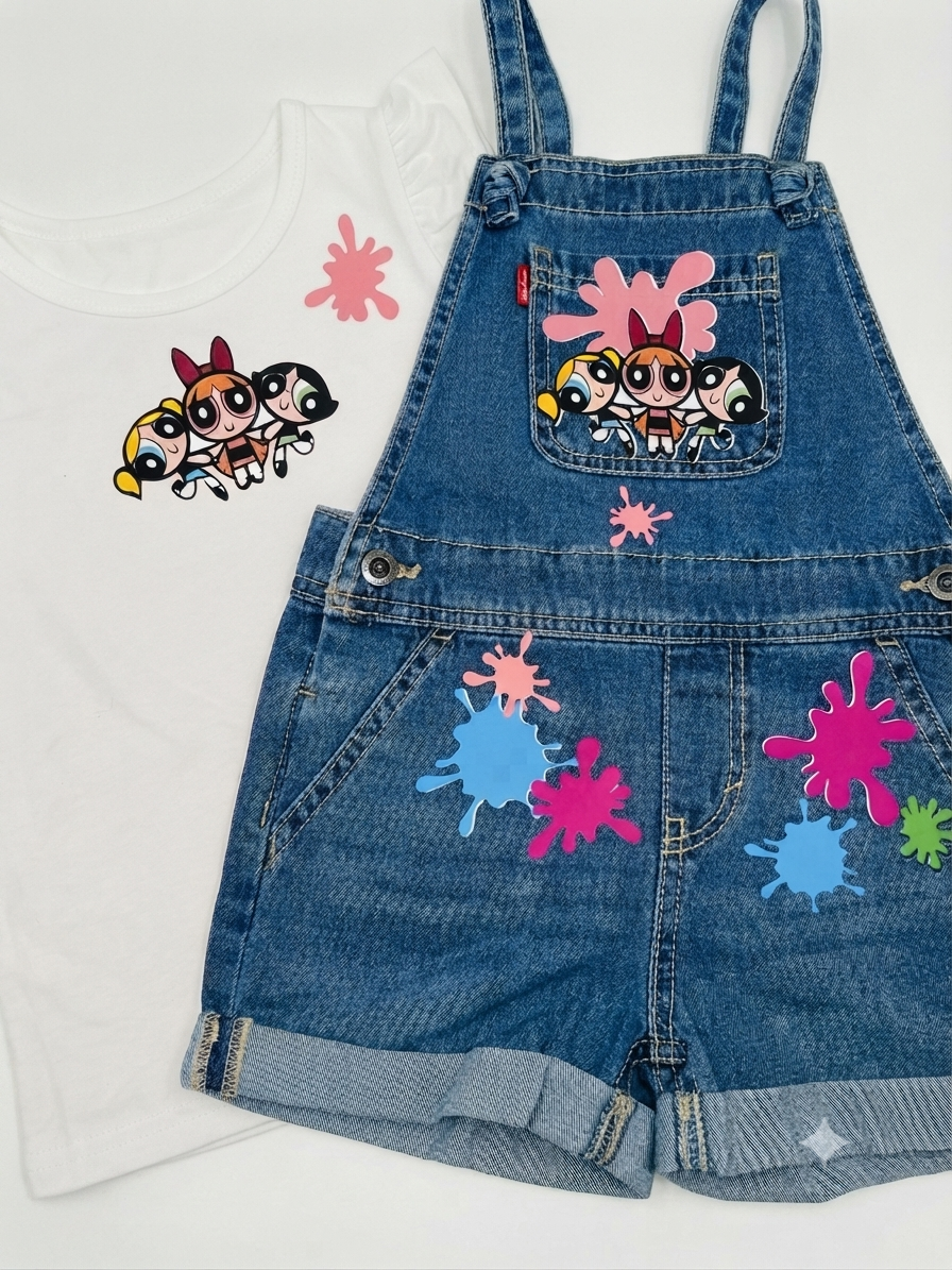 Custom Girls Birthday Outfit Set & Matching Rhinestone Shoes | Personalized Girls Birthday Outfit