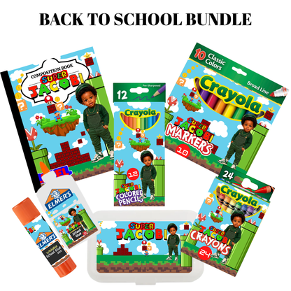 Personalized Back to School Supply Bundle | Custom Kids School Supplies with Name