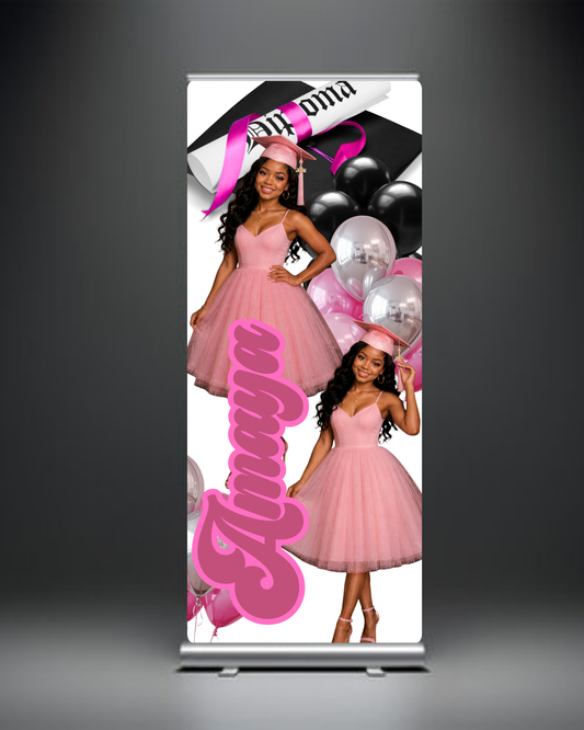 Personalized Graduation Retractable Banner | Custom Photo Class of 2026 Graduation Banner