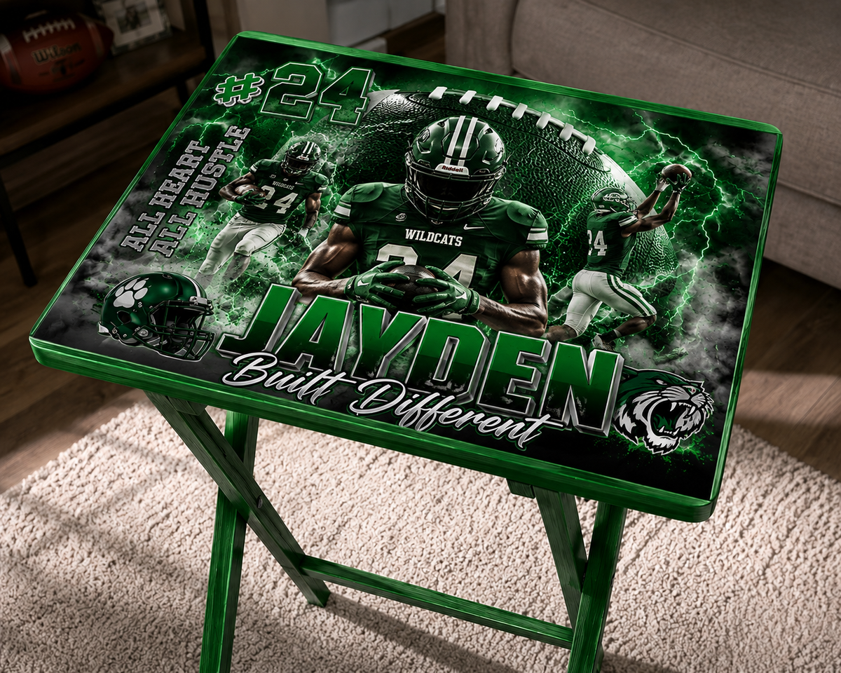 Custom Personalized Folding Tray Table | Photo, Sports & Memorial Designs